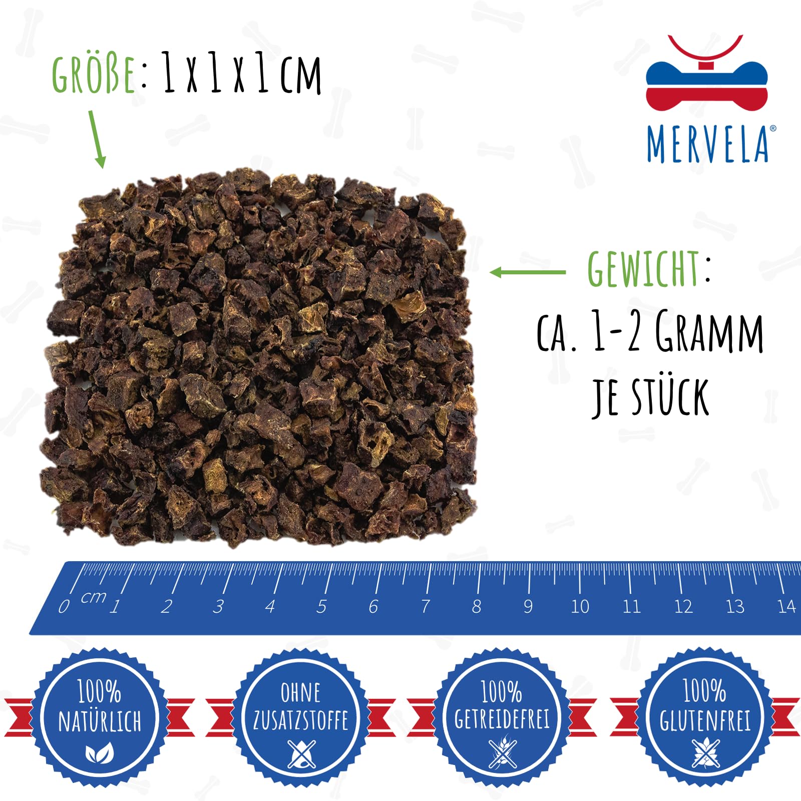Rinderlunge gewürfelt | 600 Gramm | getrocknete Lunge für Hunde | ideale Belohnung | Trainingssnack | Leckerli getreidefrei | Hundesnack Pute | Leckerlies | Trainingssnack
