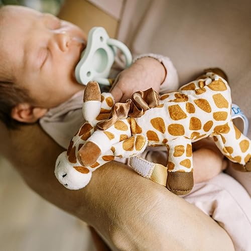 Miniatura 11 de Dr. Brown's Lovey - Soporte para chupete y mordedor, 0 meses más, jirafa con chupete azul