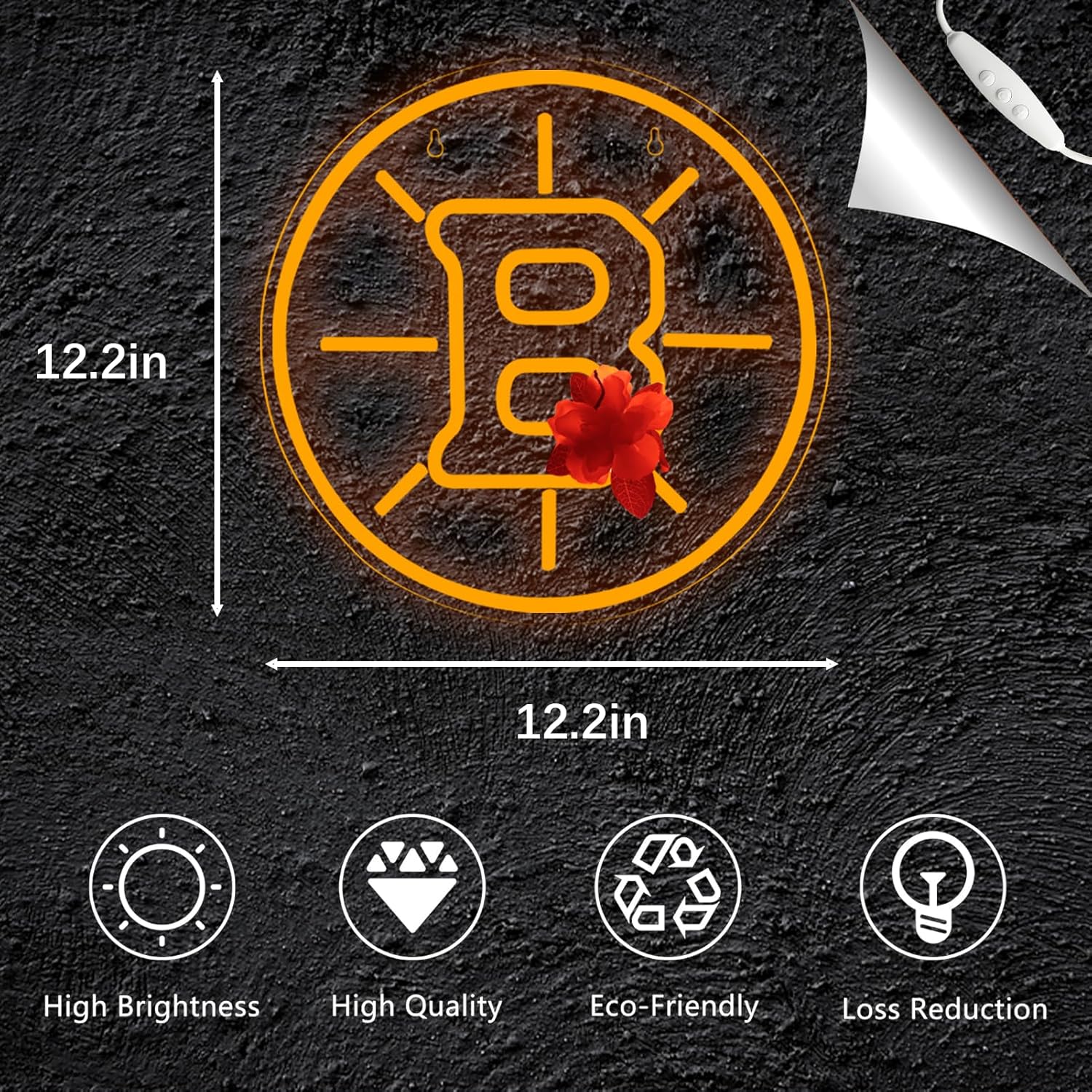 Balanar Hockey Sport Club Neon Sign for Wall Decor, Hockey LED Neon Light For Man Cave Or Garage Decoration, Hockey Team Logo Light For Bar, Dorm Room, Party,Game Room Decoration 12.2 * 12.2 inch - Image 7