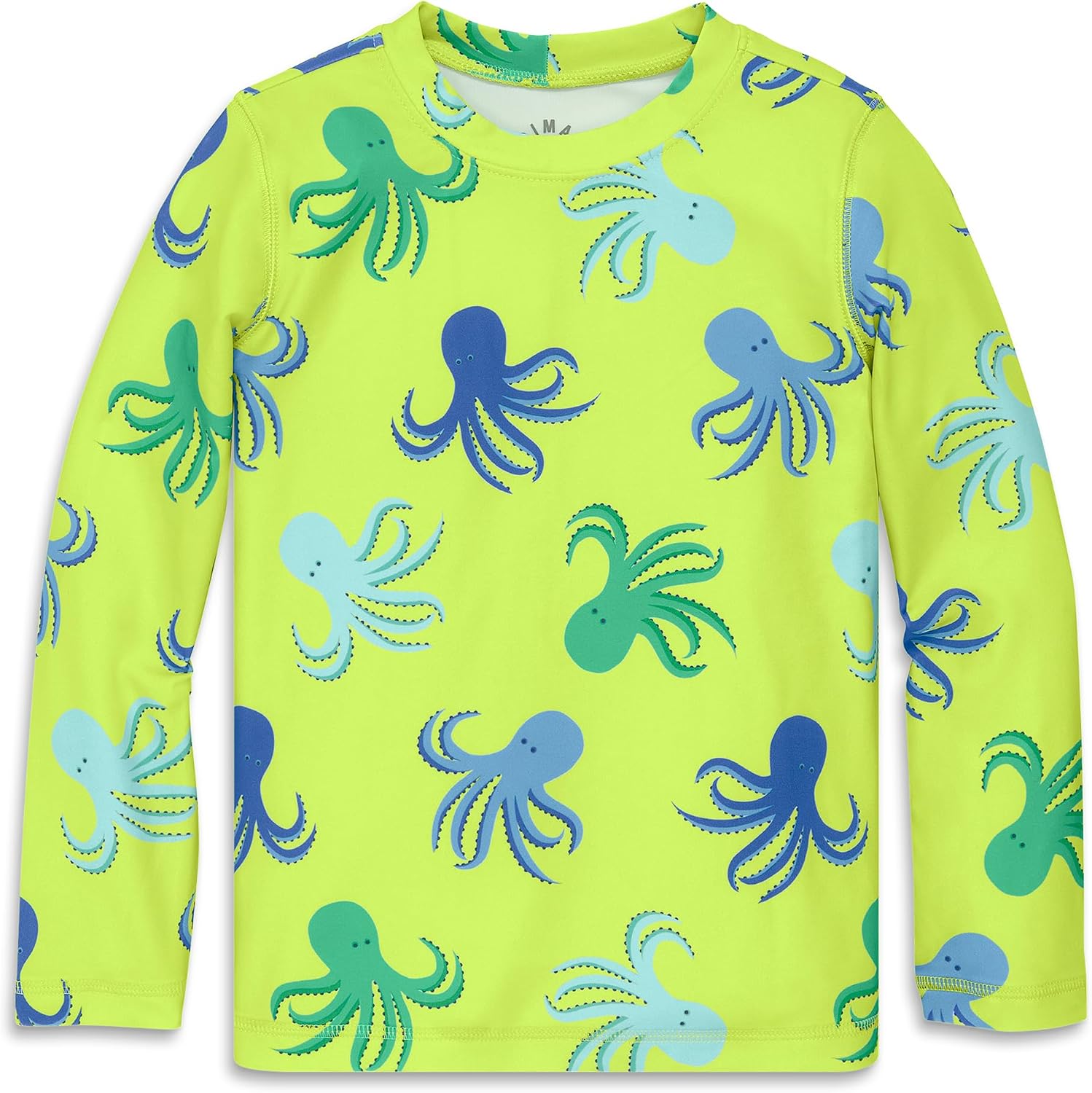 Primary Kids Long Sleeve Rash Guard in Octopus pals, UPF 50+, Made with Recycled Materials