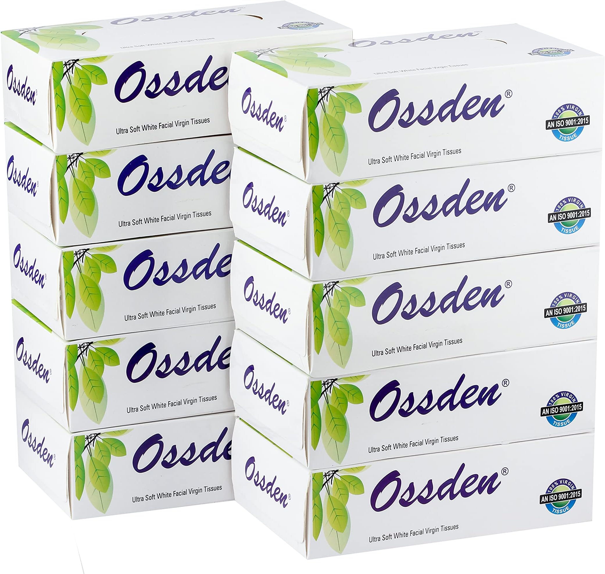 Facial Tissue, Face Tissue, Soft Tissue 100 pulls 2 Ply 200 sheet Per Box (Pack of 12, White)