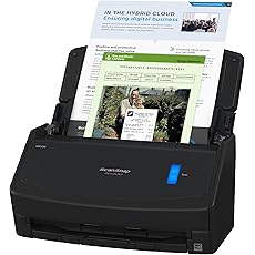 ScanSnap iX1600 Wireless or USB High-Speed Cloud Enabled Document, Photo & Receipt Scanner with Large Touchscreen and Auto Document Feeder for Mac or PC, 17 watts, Black