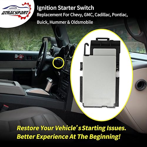 Miniatura 4 de Interruptor de arranque de encendido  Reemplazo para vehículos Chevy, GMC, Cadillac, Pontiac, Buick, Hummer y Bravada 2001-2009  Reemplaza #