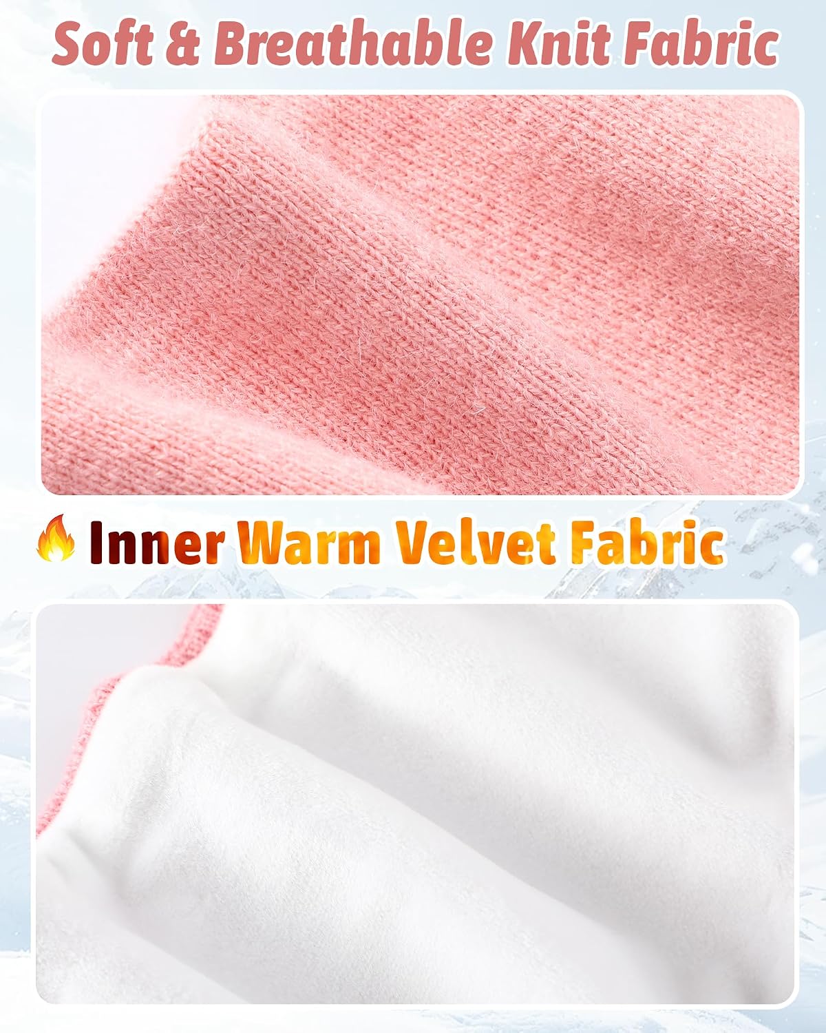 JenPen 3 Pcs Double-layer Ear Warmer for Kids Headband-knit Fuzzy Lined Winter Ear Muffs Cover for Boys Girls Ski Cycling