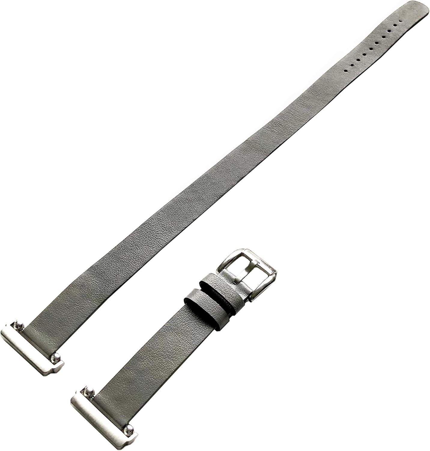 Gray Double Wrap Leather Band Compatible with Fitbit Versa 2 and Versa Smartwatch Twice Around Wrist Strap