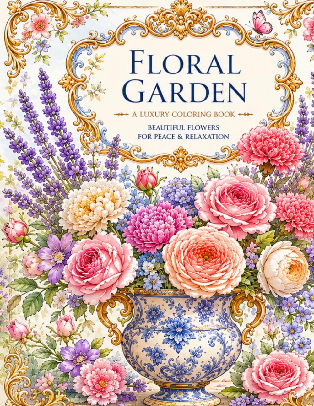 FLORAL GARDEN: Elegant Bouquets, Charming Vases & Beautiful Blooms for Relaxation and Creativity