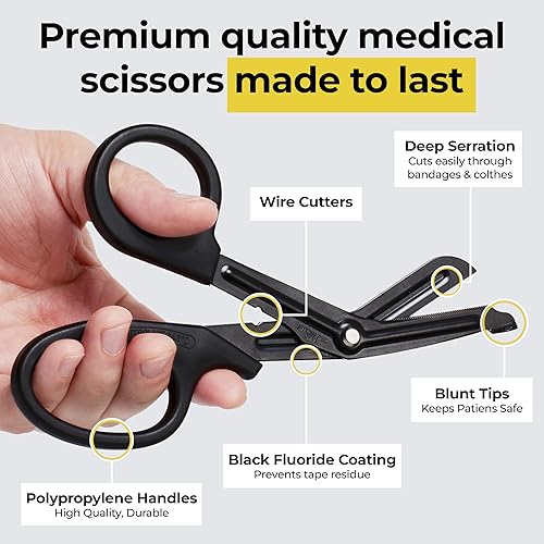 Miniatura 6 de Madison Supply - Tijeras médicas para emergencias y traumas calidad superior