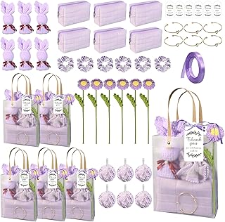 6 Sets Baby Shower Prizes for Winners Baby Shower Favors Gift Set including Towels Makeup Bags Bracelets Crocheted Daisies Headbands party favors for Guests and Games