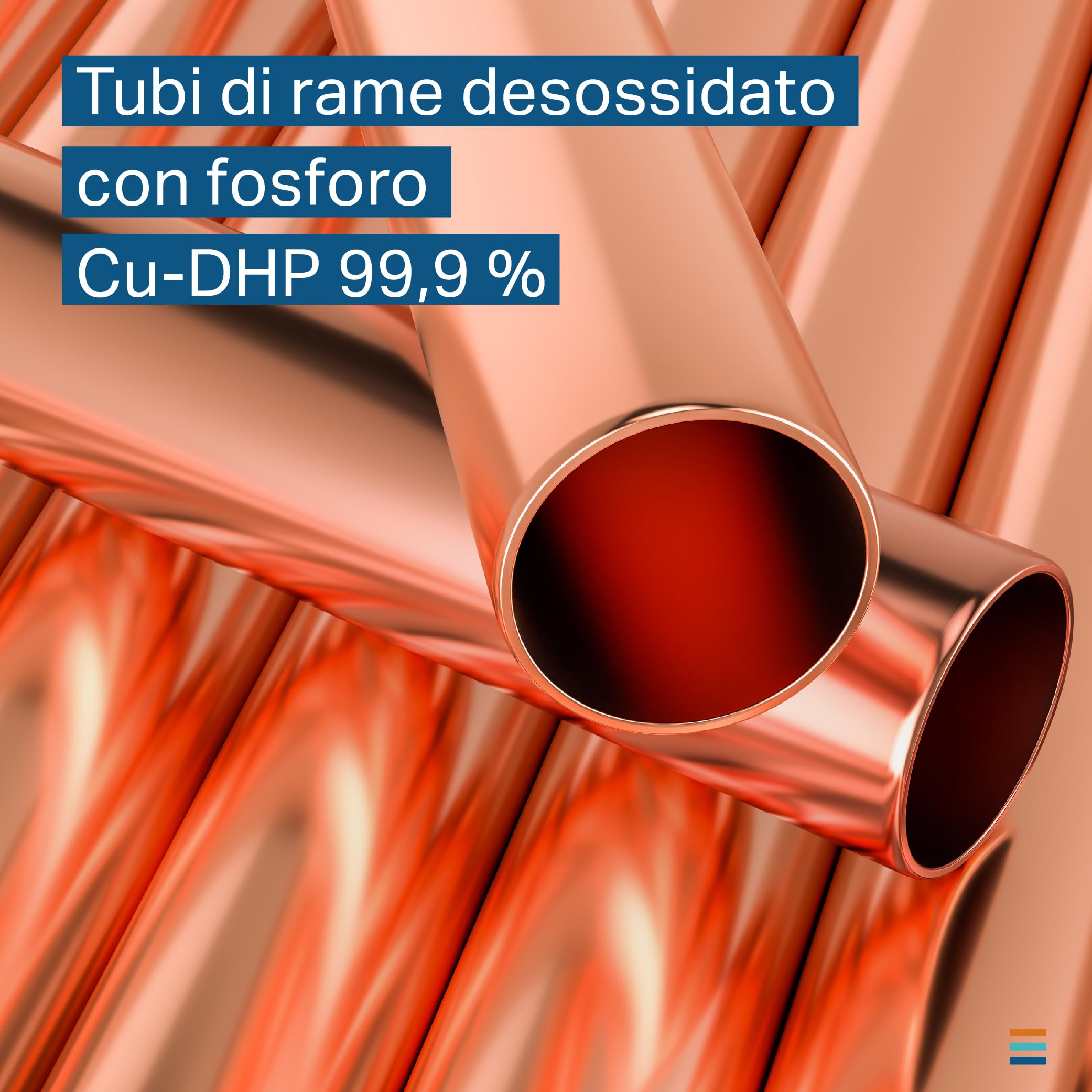 Przewód chłodziwa rura miedziana 1/4" + 3/8" pojedynczy bez zawinięcia 4 m