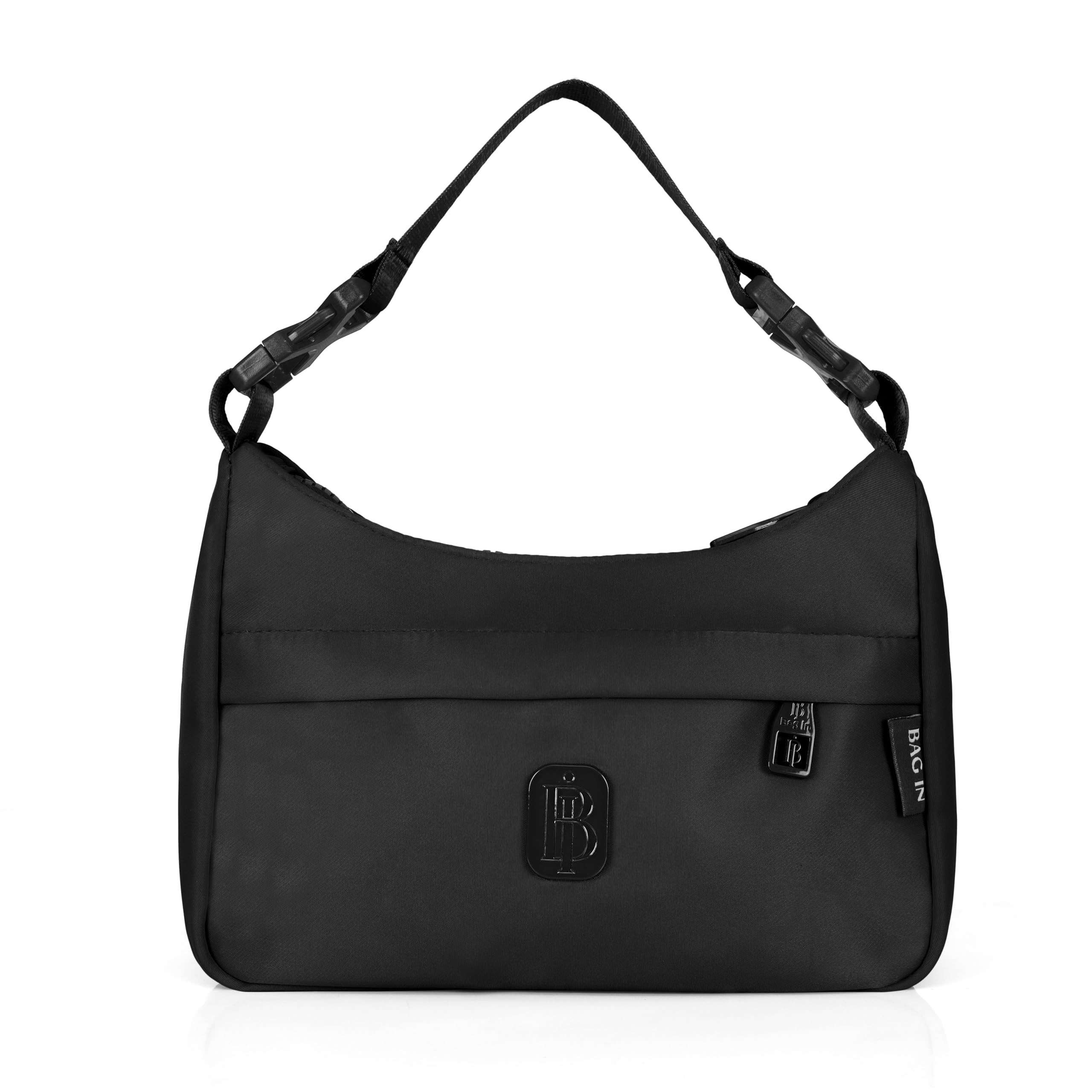 Women’s Small Crossbody Bag, Lightweight Nylon Shoulder Purse with Zipper Pocket, Adjustable Strap, Black-image-47