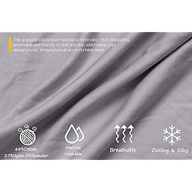 INSEN Cooling Pregnancy Pillow, Maternity Pillow with Tencel Cover,C Shaped for Pregnant and Side Sleeping (Cooling Light Grey)