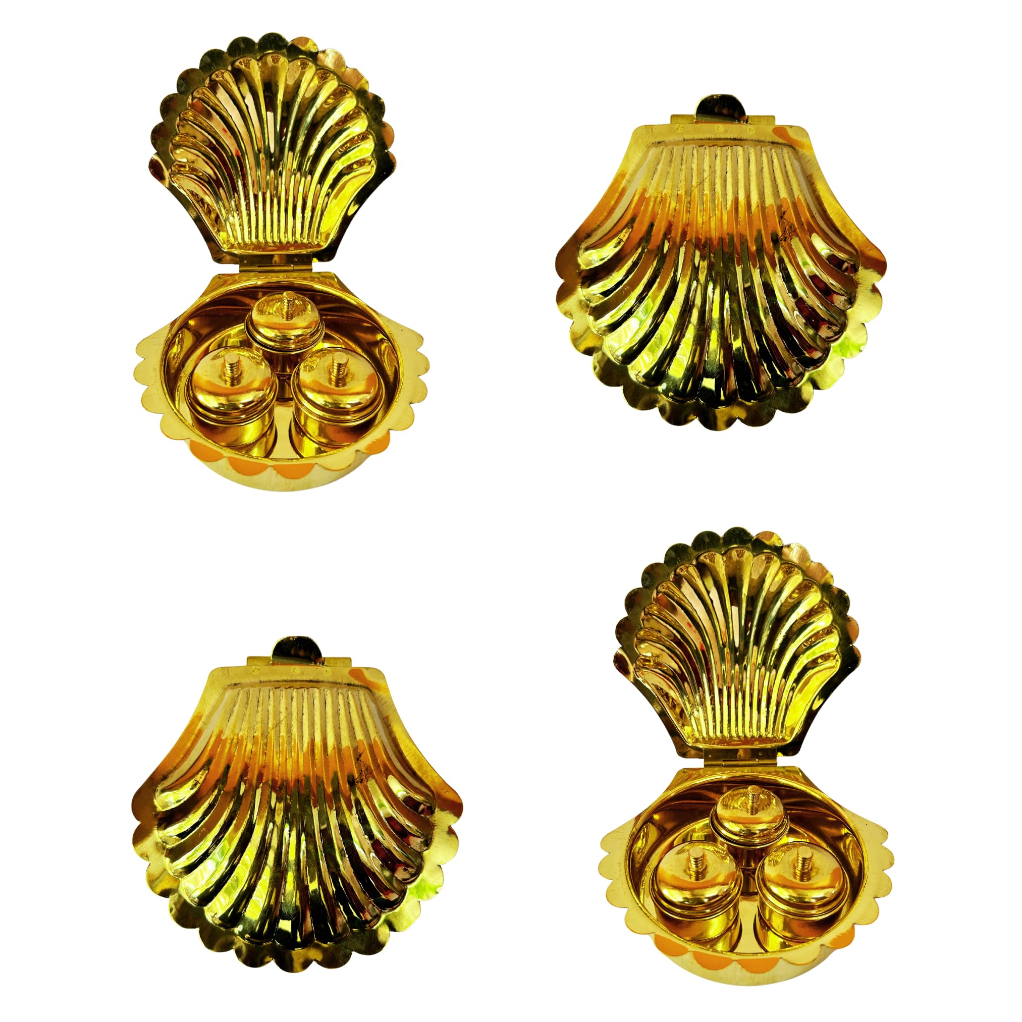 SRI YAGNAA - Brass Shanku Plates 5 pcs - Wedding Return Gifts - Housewarming Return Gifts (BSP-5) — Amazon image 32