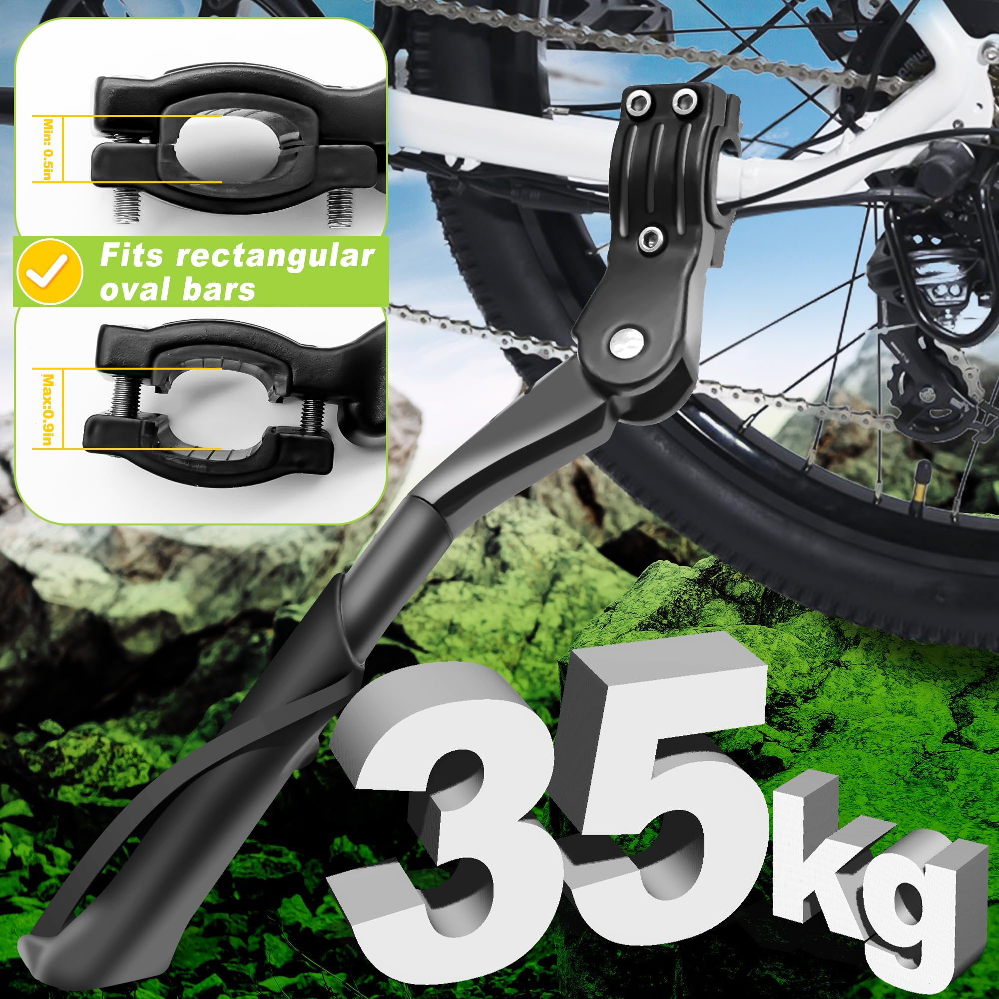 Cavalletto Laterale Bici Bambino - Regolabile In Alluminio Per Ruote 16-20" - Foto 9