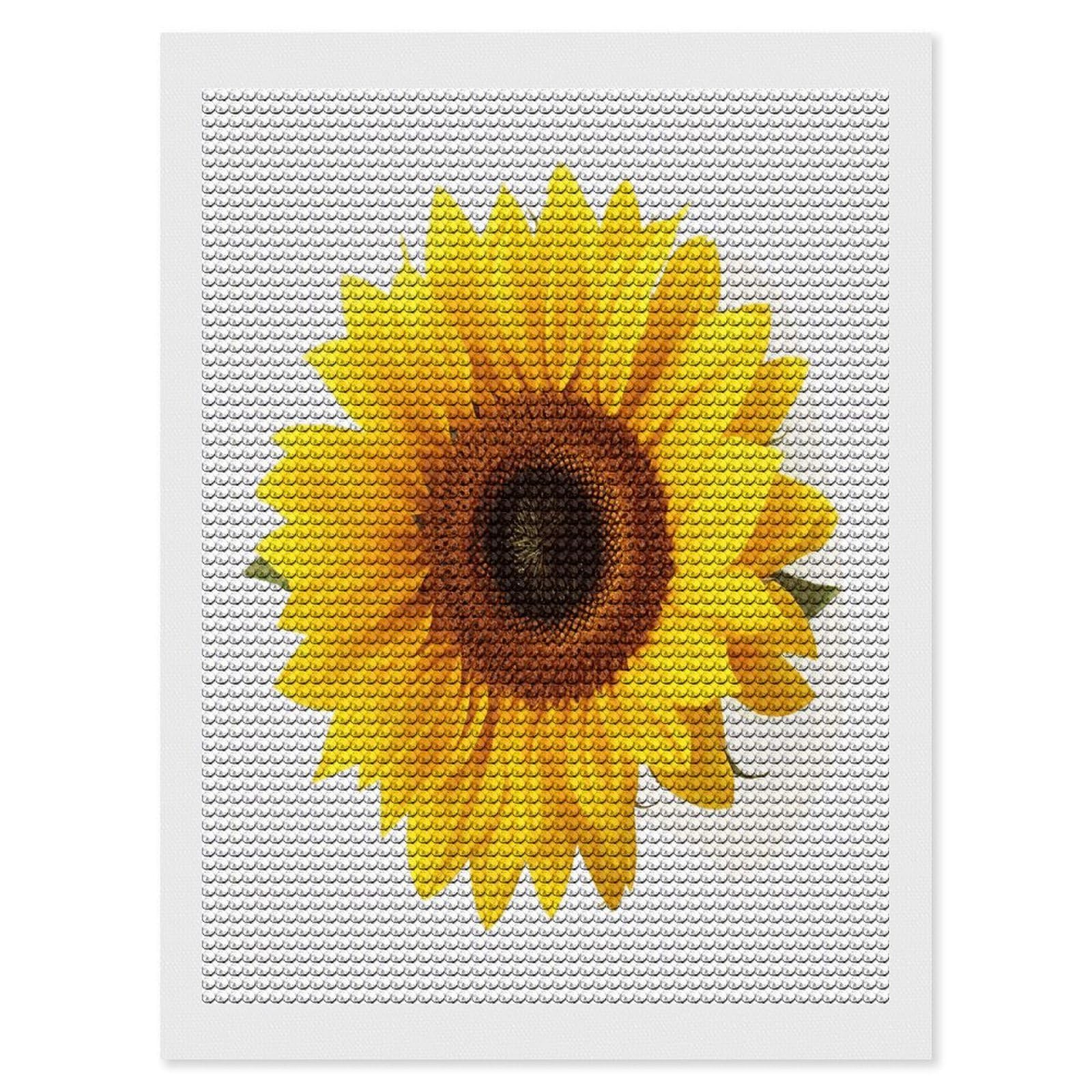 LDGSUPH Sunflower Isolated Diamond Painting Kits for Adults Paint with Diamond Pictures Art DIY Full Drill Diamond Dots Painting Personalized Diamond Photo for Home Wall Decor Gift 12"x16"