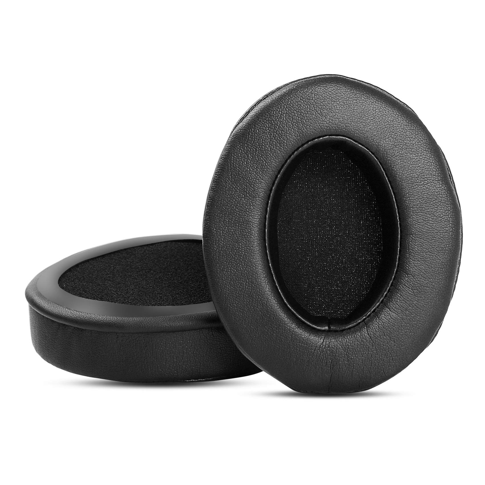 Replacement Oval Ear Pads Cushion Memory Foam Compatible with More Models Headset Ear Cups (100x85 Protein Leather)