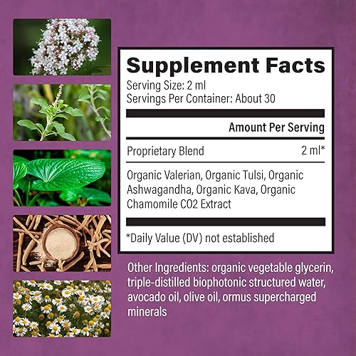 Miniatura 7 de Sueño profundo  Gotas orgánicas de apoyo para dormir para noches reparadoras y relajación  Mezcla de hierbas sin melatonina con valeriana,