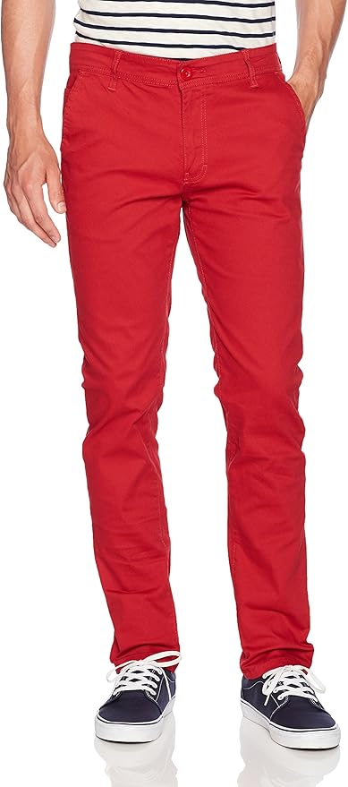 red skinny chinos mens