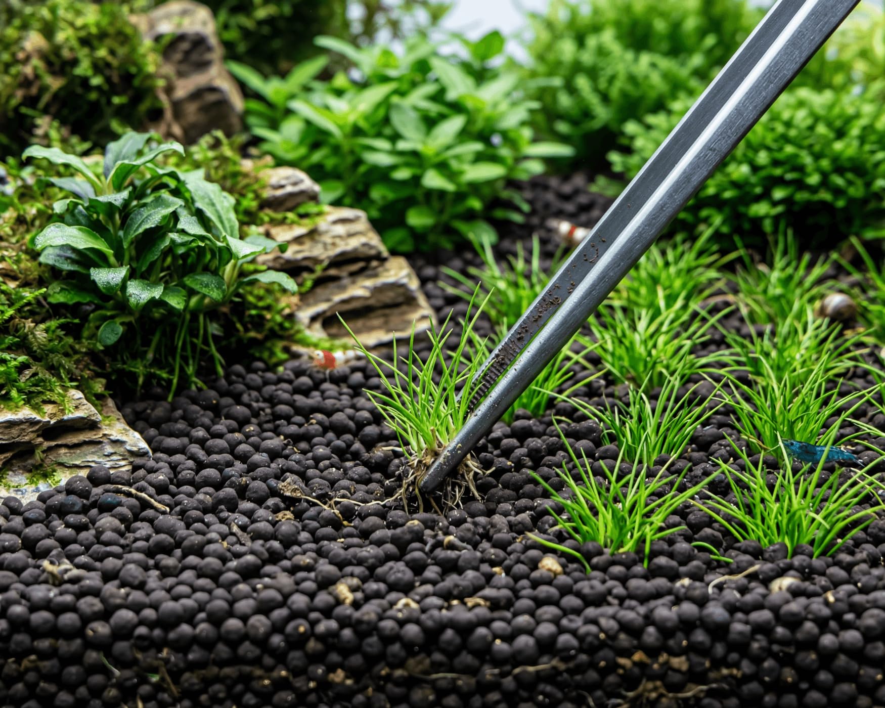 NatureHolic Plant Soil | Spezial Bodengrund für Aquascapes & Hardscapes | Natürliche Aktiv Soil | Perfekt für Aquarien Deko & Bodensubstrat | 9 Liter