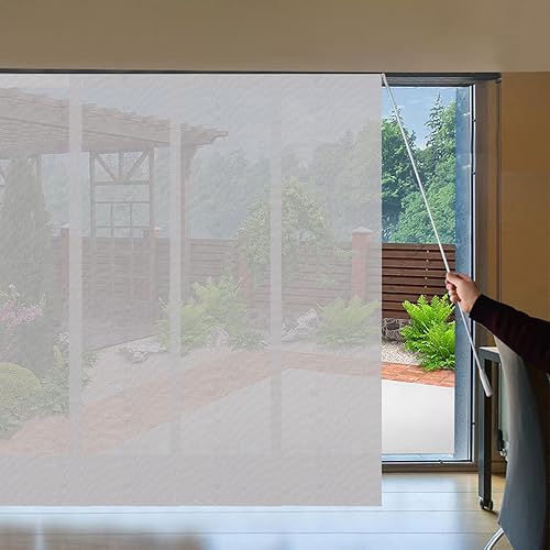 Miniatura 1 de LETAU - Persianas correderas con paneles deslizantes, con filtro de luz, protección UV, ignífugas, resistentes al agua, para ventanas grandes,