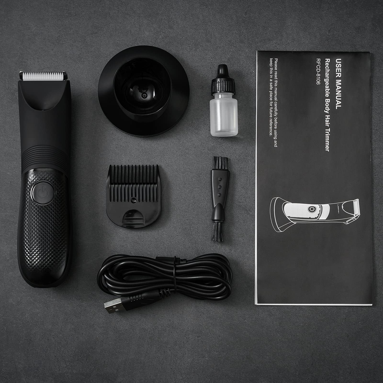 Electric Groin Hair Trimmer for Men Powerful Pubic Hair Trimmer Ball