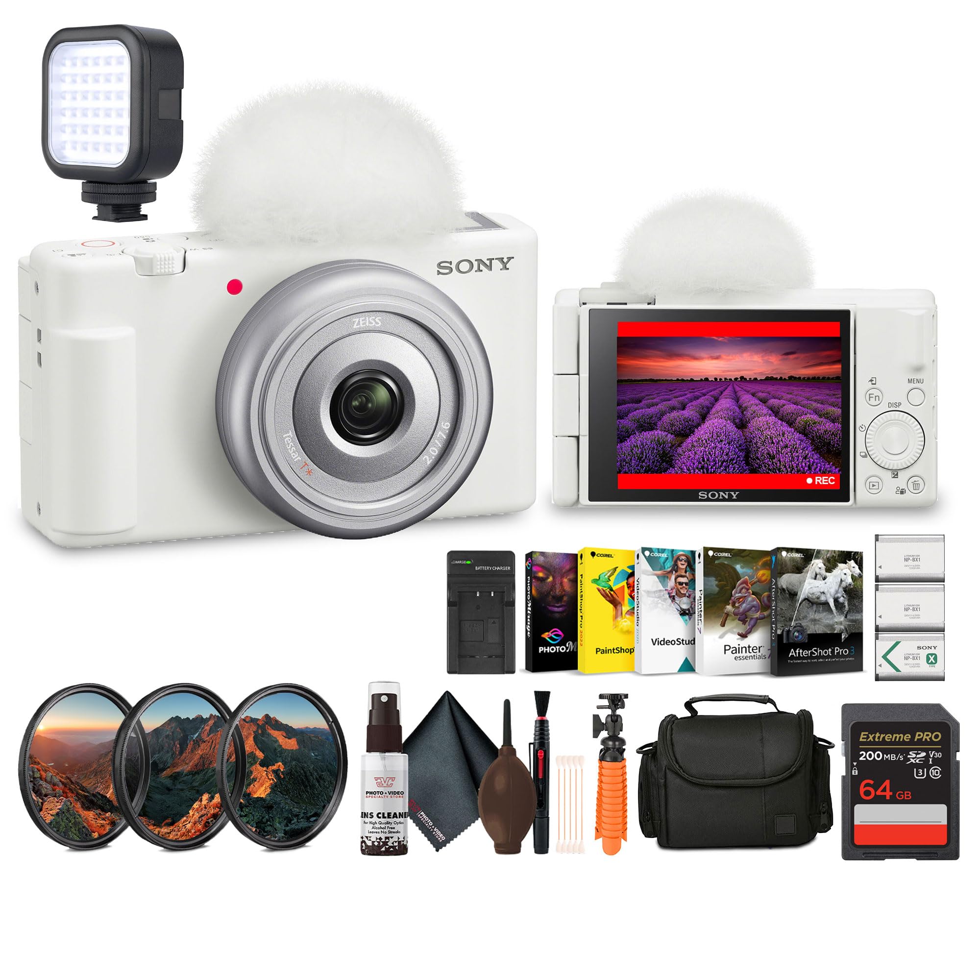Amazon.co.jp: ソニー Vlog ミラーレスカメラ ZV-1F/W 20.1MP & フォト
