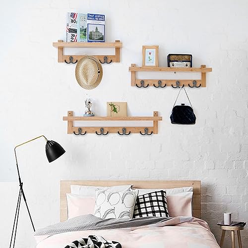 Miniatura 7 de IBosins Paquete de 28 ganchos resistentes de doble punta para colgar en la pared con 56 tornillos, ganchos dobles retro para abrigo, bufanda, bolsa,