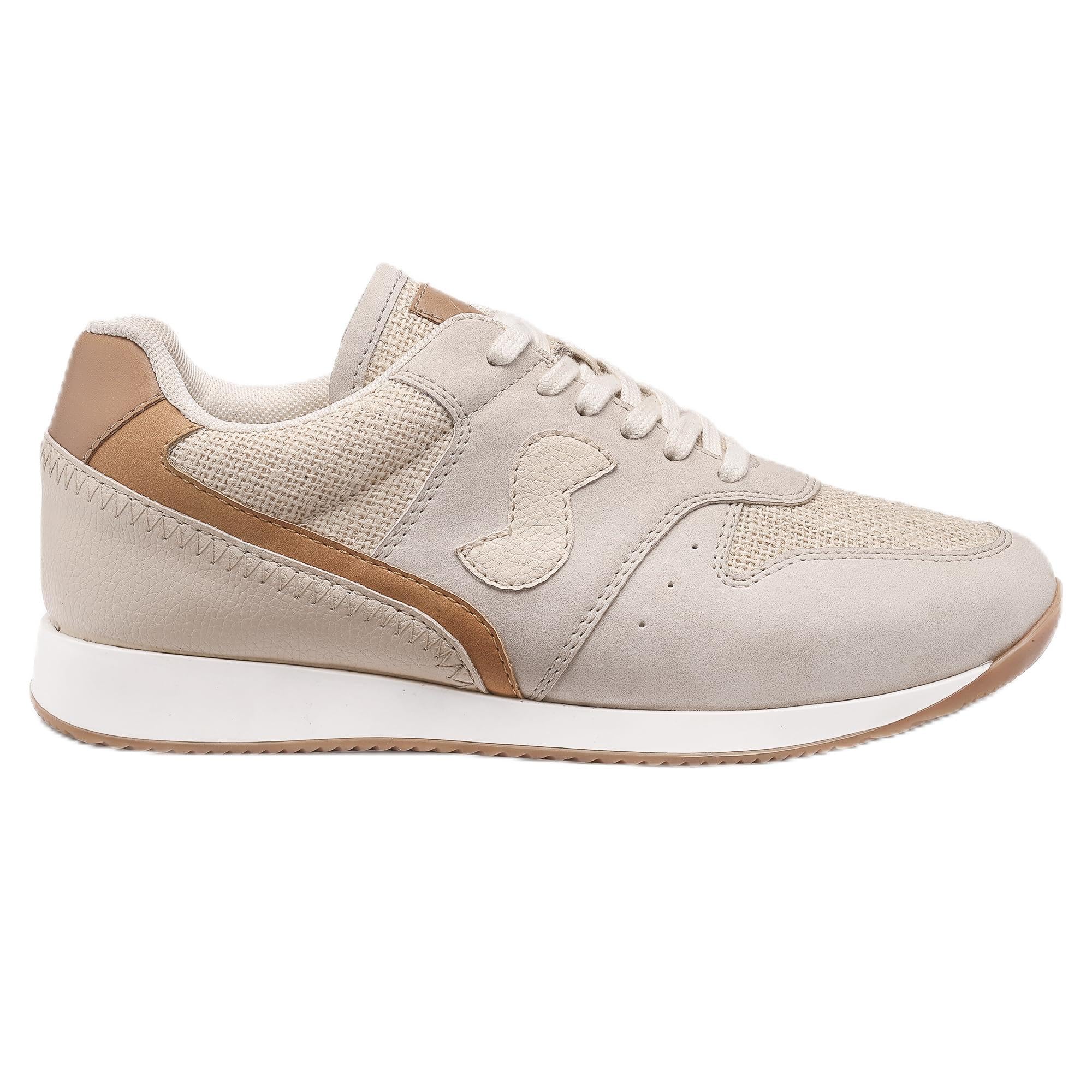 SOLETHREADS Poly | Comfortable Lightweight Casual Sneaker for Women | Cream | UK8 (B0BVB2SVKH) Amazon Price History, Amazon Price Tracker