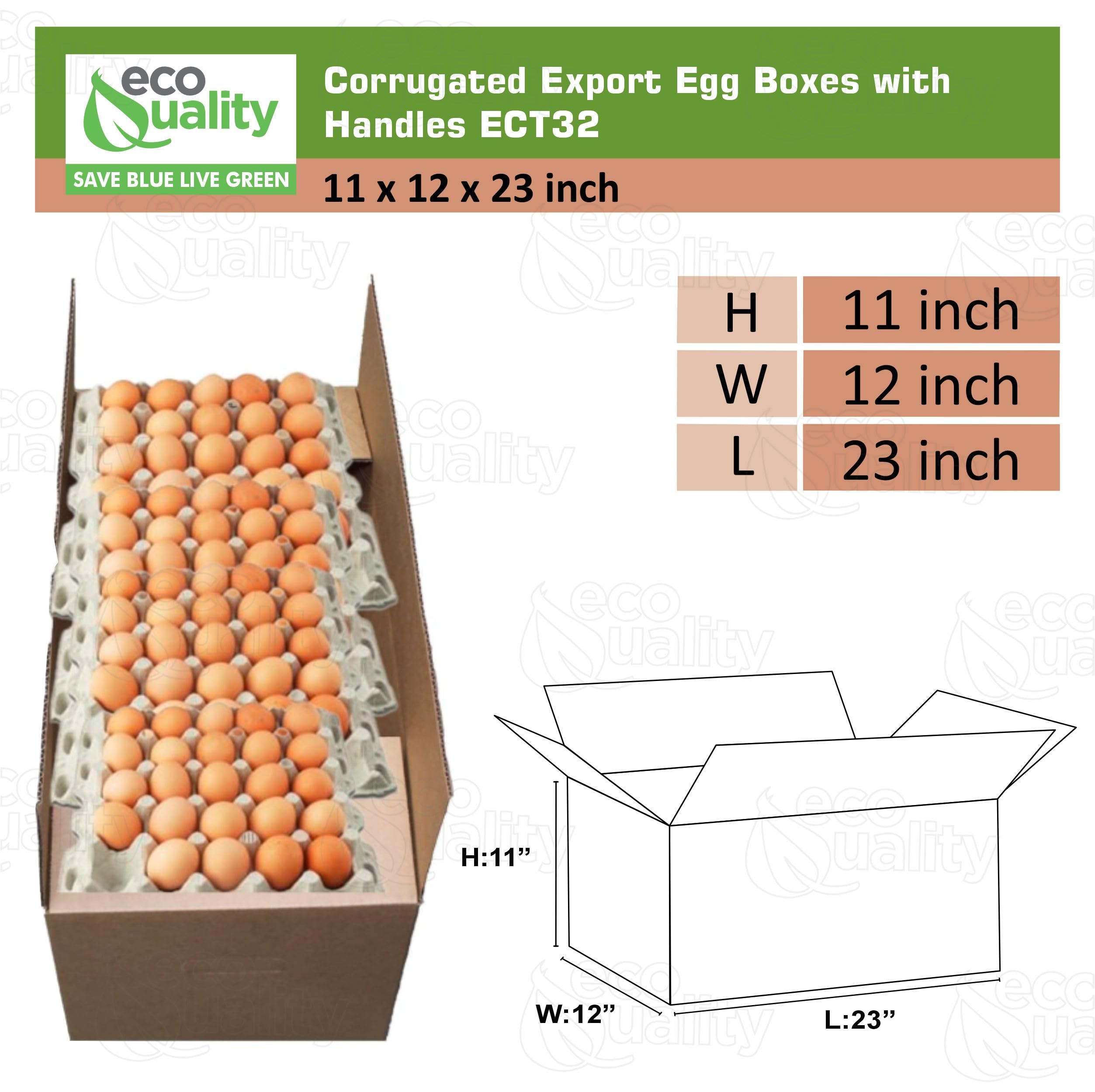Amazon.com: Corrugated Export Egg Boxes with Handles ECT32 - Fits