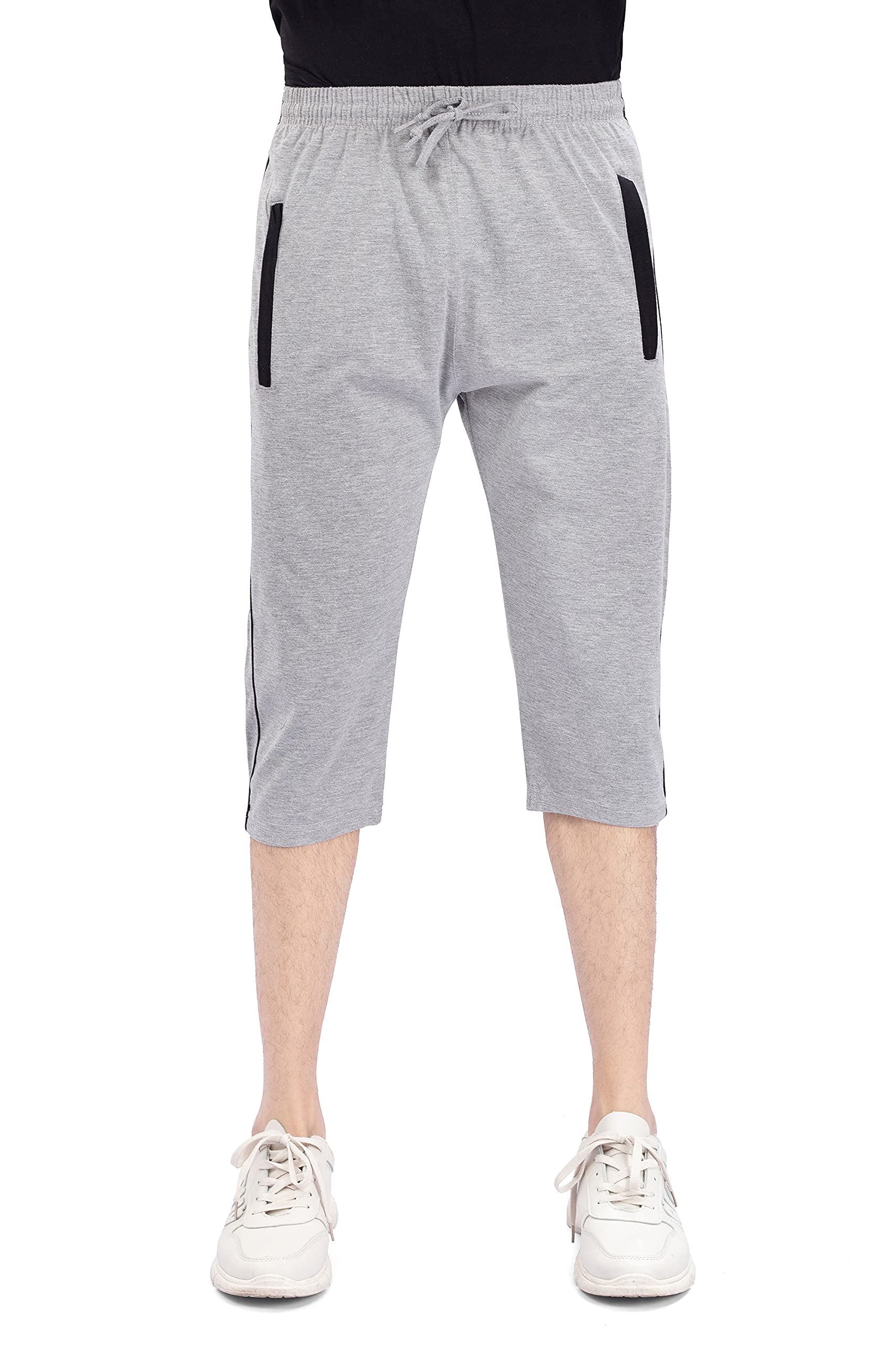 ckl Men's Cotton Regular Fit 3/4 Length Sports Capri Short-picture-35
