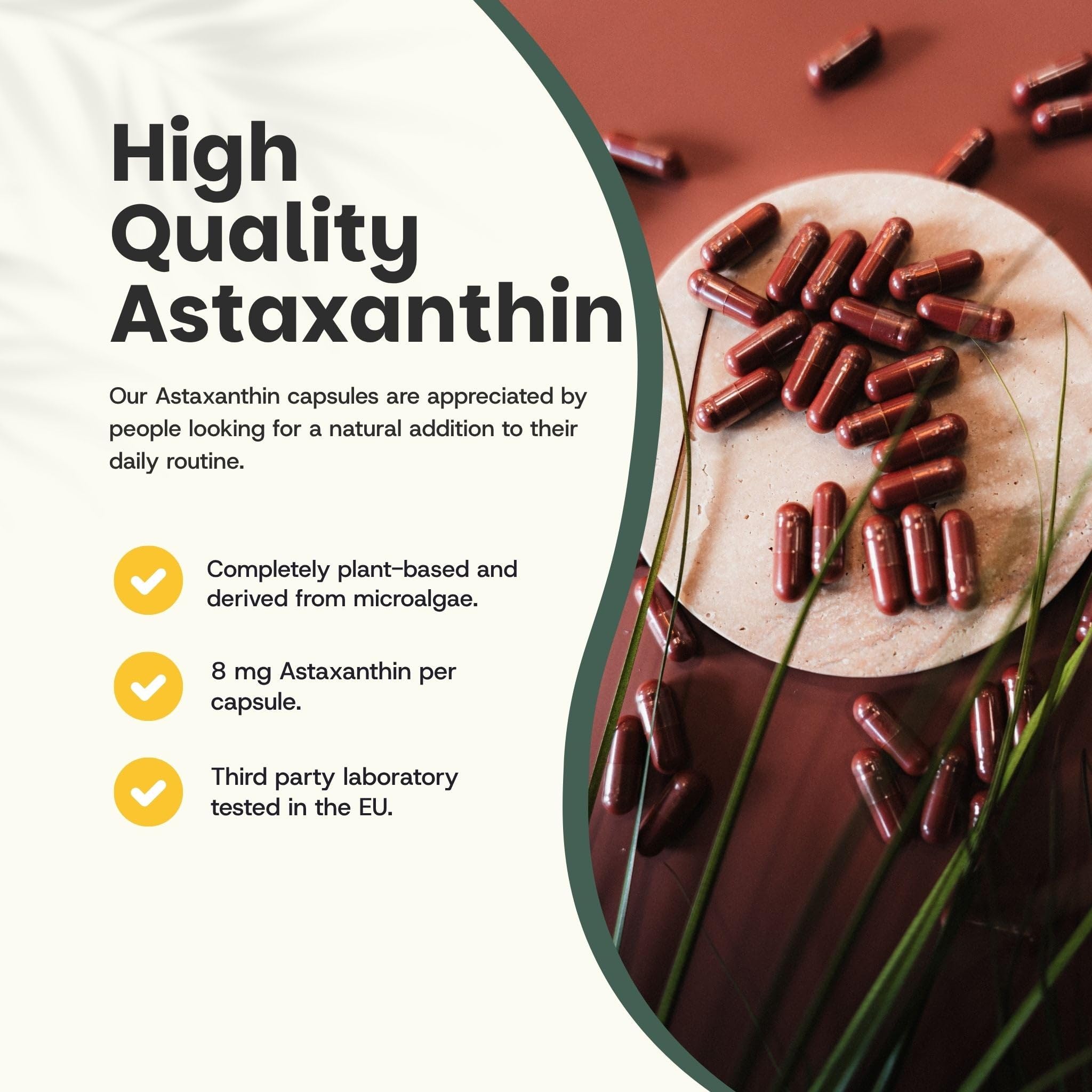 Astaxanthine Capsules 8 mg Combideal 4x 60 Capsules - Peau & Yeux - 60 jours d'approvisionnement par sachet