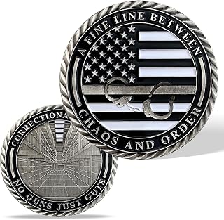 Thin Gray Line Challenge Coin, Correctional Officer Challenge Coin Prison Police Coin, Law Enforcement Correction Gifts