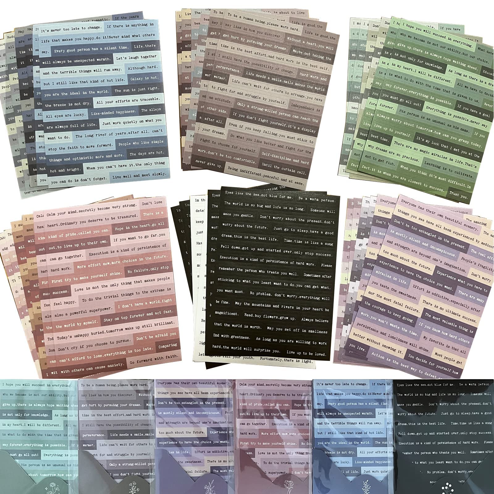 MAKINGTEC36 Sheets Small Talk Stickers for Journaling, Vintage Scrapbook, Junk Journal Supplies, Decorative DIY Phrase Word for Notebook