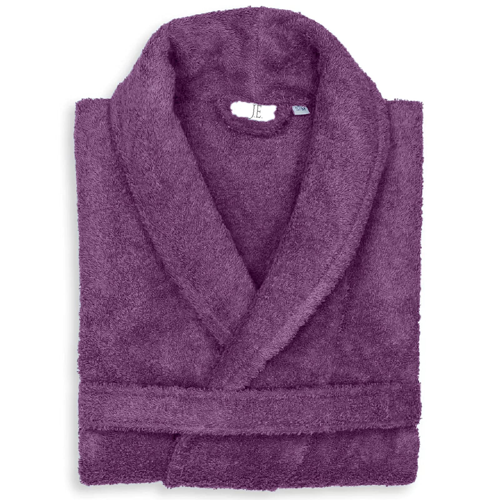 Mens Ladies Unisex Egyptian Cotton Terry Towelling Shawl Collar And Hooded Bathrobe — view 22