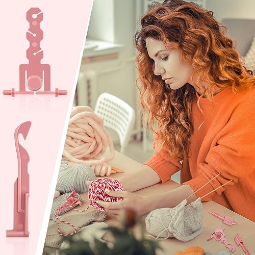 Miniatura 7 de 10 piezas de máquina de tejer agujas de repuesto máquinas de tejer juego de tensores máquinas de tejer accesorios adaptadores para máquina de tejer