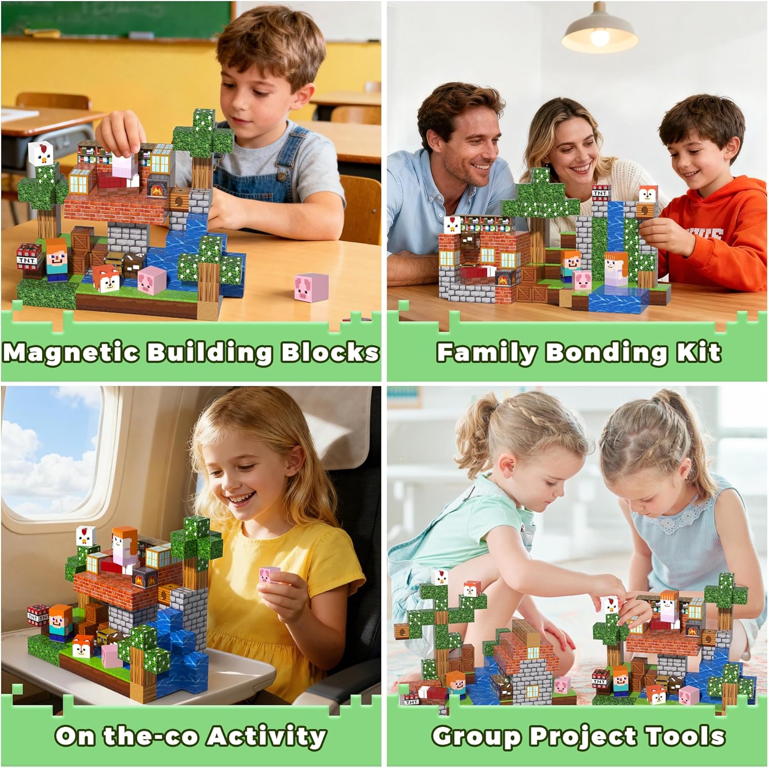 Magnetic Blocks 150PCS, Magnetic Building Blocks, Magnetic Tiles Kids Build Cubes 2026 Upgraded STEM Game Toys, Children's Day Birthday Gifts for Boys & Girls Ages 3+