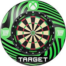Target Darts Xbox Dartboard Bundle Set | Steel Tip Tor Dart Board, Dartboards Surround Protection Ring, Home Setup with Wall Fixing Kit, Rotational Number Ring, Stainless Steel Thin Wire