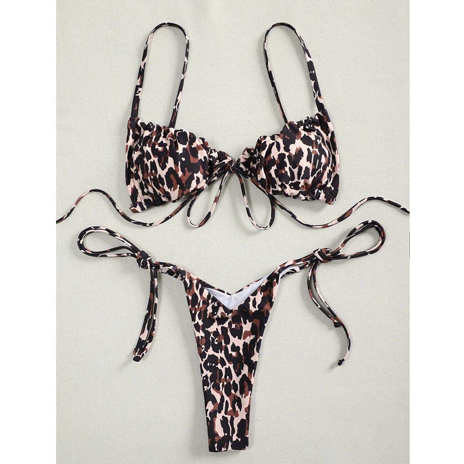 Generisch Bikini da donna, costume da bagno, costume da bagno da donna, costume da bagno brasiliano, fascia brasiliana, abbigliamento da spiaggia, fasciatura push-up, set di costumi da bagno tankini