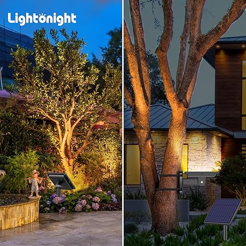 Miniatura 6 de Luces solares para exteriores, luces solares de inundación del atardecer al amanecer, 4400 mAh, 3000 K, blanco cálido, encendidoapagado automático