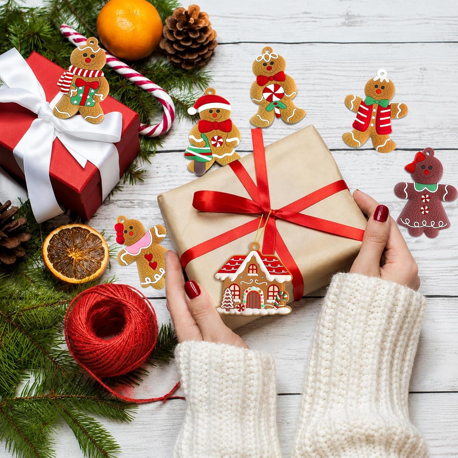 Amazon｜ジンジャーブレッド マン オーナメント 12個 クリスマスツリー