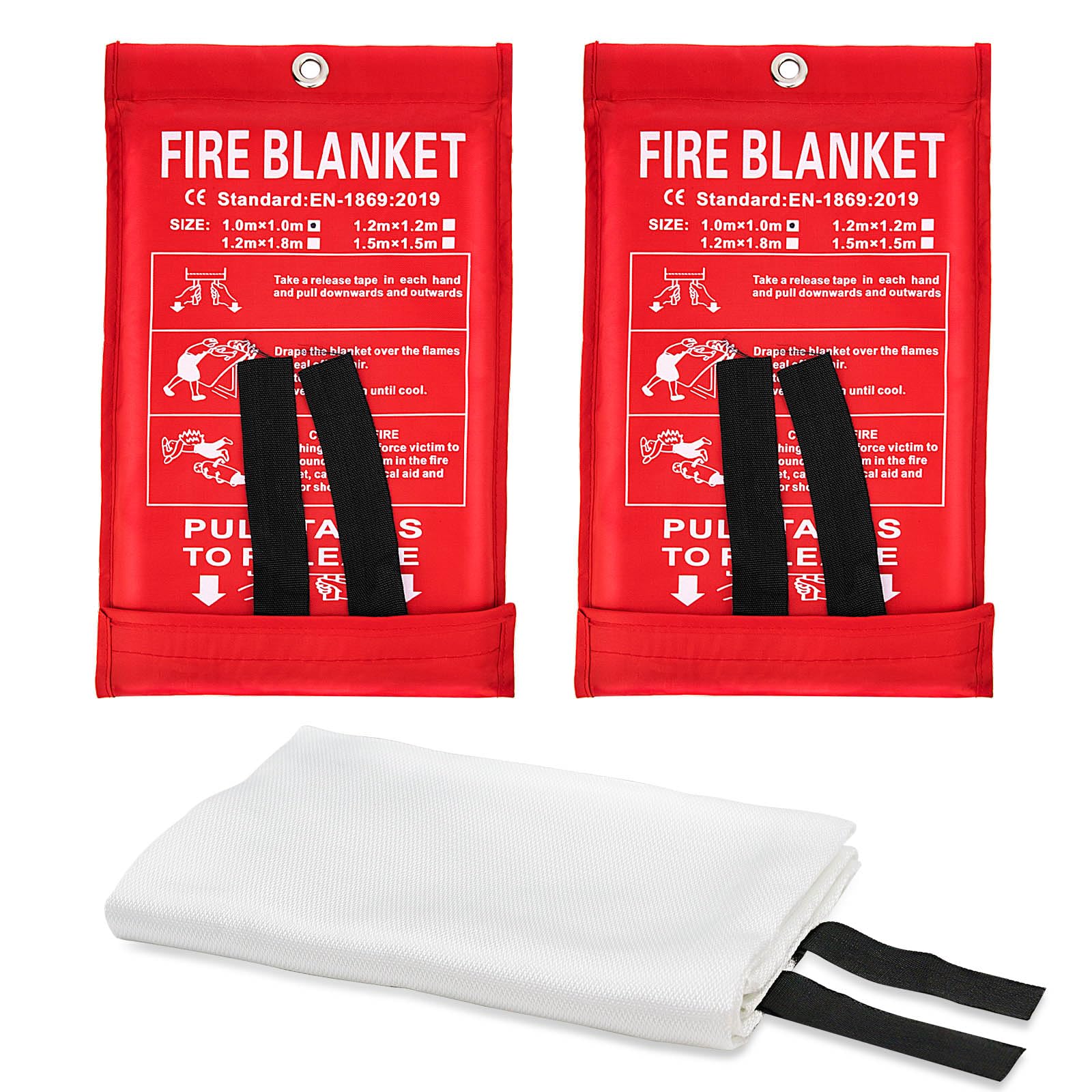 Amazon.com: NEXARA Fire Blanket for Home Safety x2 Emergency Fire