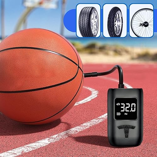 Miniatura 2 de Inflador de neumáticos de coche  Adaptador eléctrico portátil silencioso seguro, inflador de bomba de compresor de aire  para motocicleta,