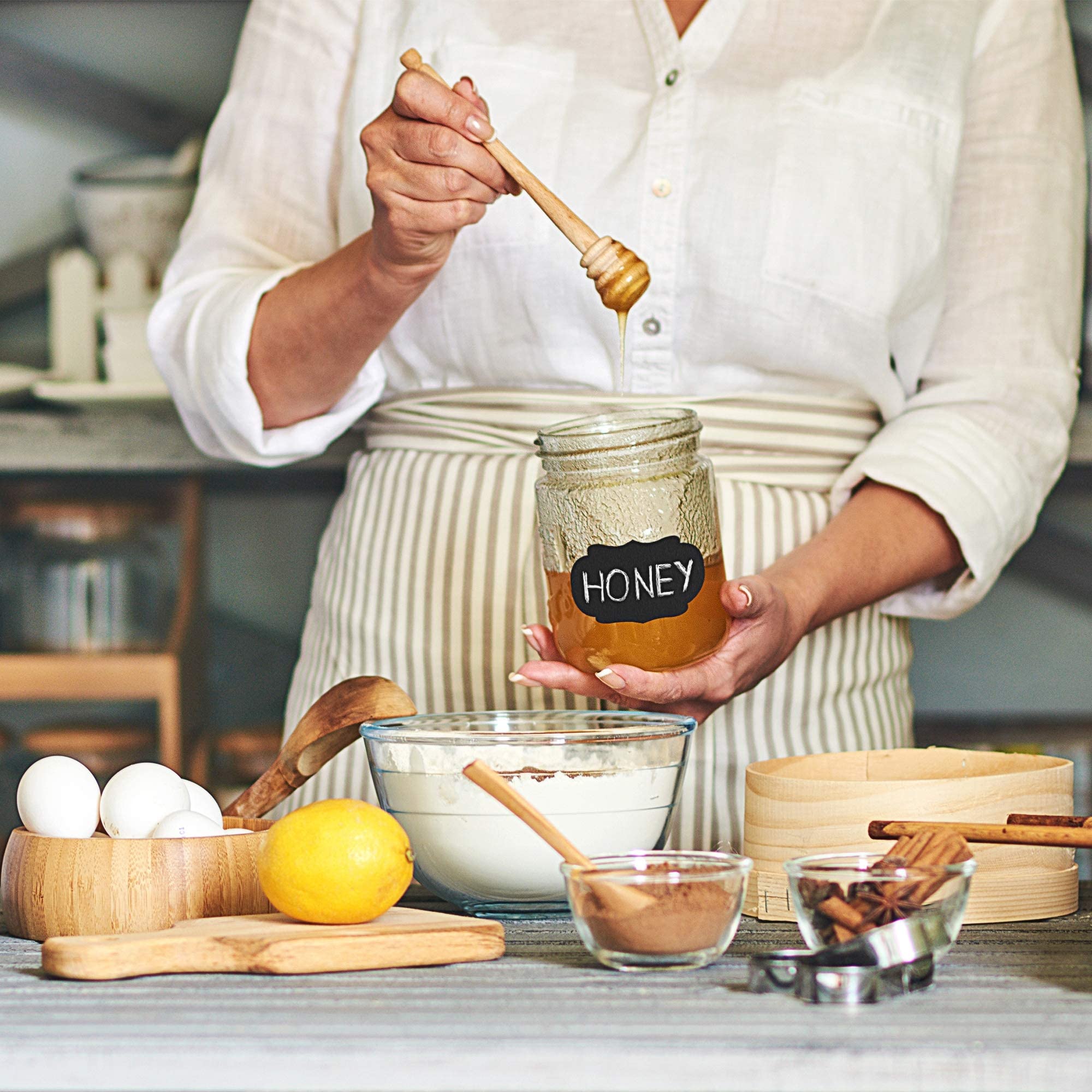 Premium Chalkboard Labels, Chalkboard Mason Jar Labels Removable