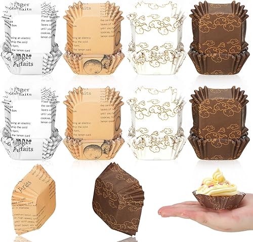 Miniatura 1 de Uiifan 1200 forros cuadrados para cupcakes de 1.77 x 1.77 pulgadas, moldes cuadrados de brownie, moldes desechables a prueba de grasa para cupcakes