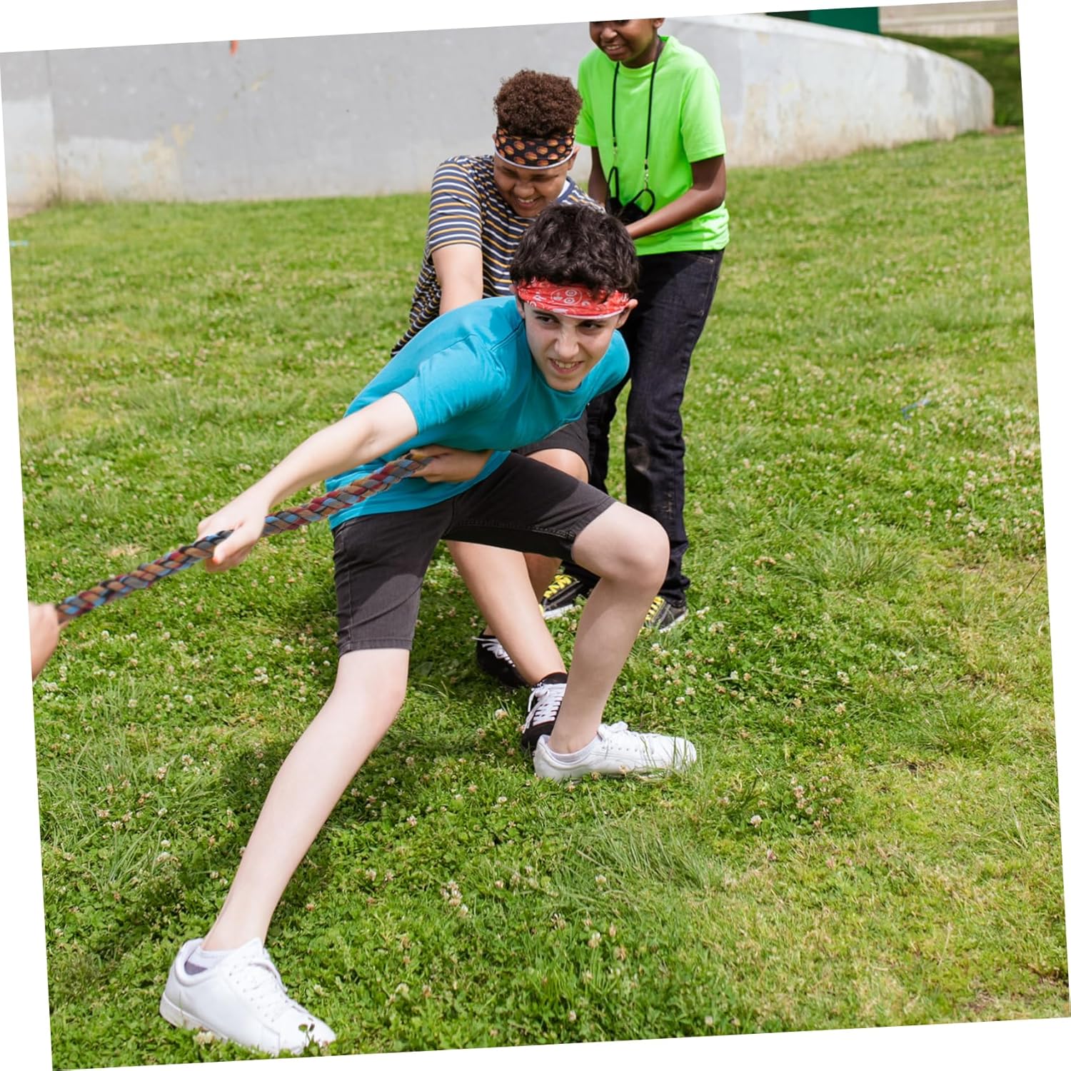 30mm Cloth Tug-of-War Rope for Competitions Sturdy Twisted Game Cord for Outdoor Sports and Team Events 1-Piece Set Random Color