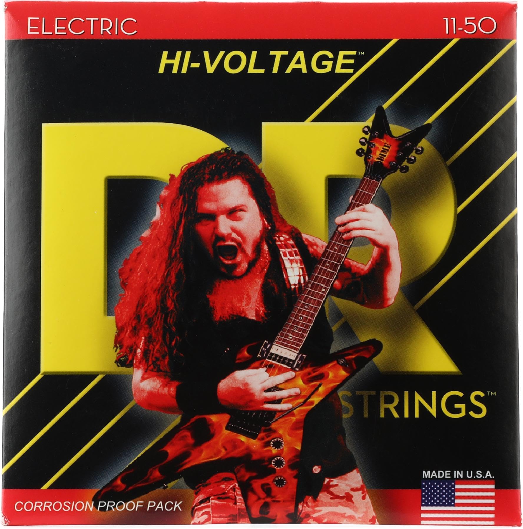 DR Strings Electric Guitar Strings, Dimebag Darrell Signature, Treated Nickel-Plated, 11-50