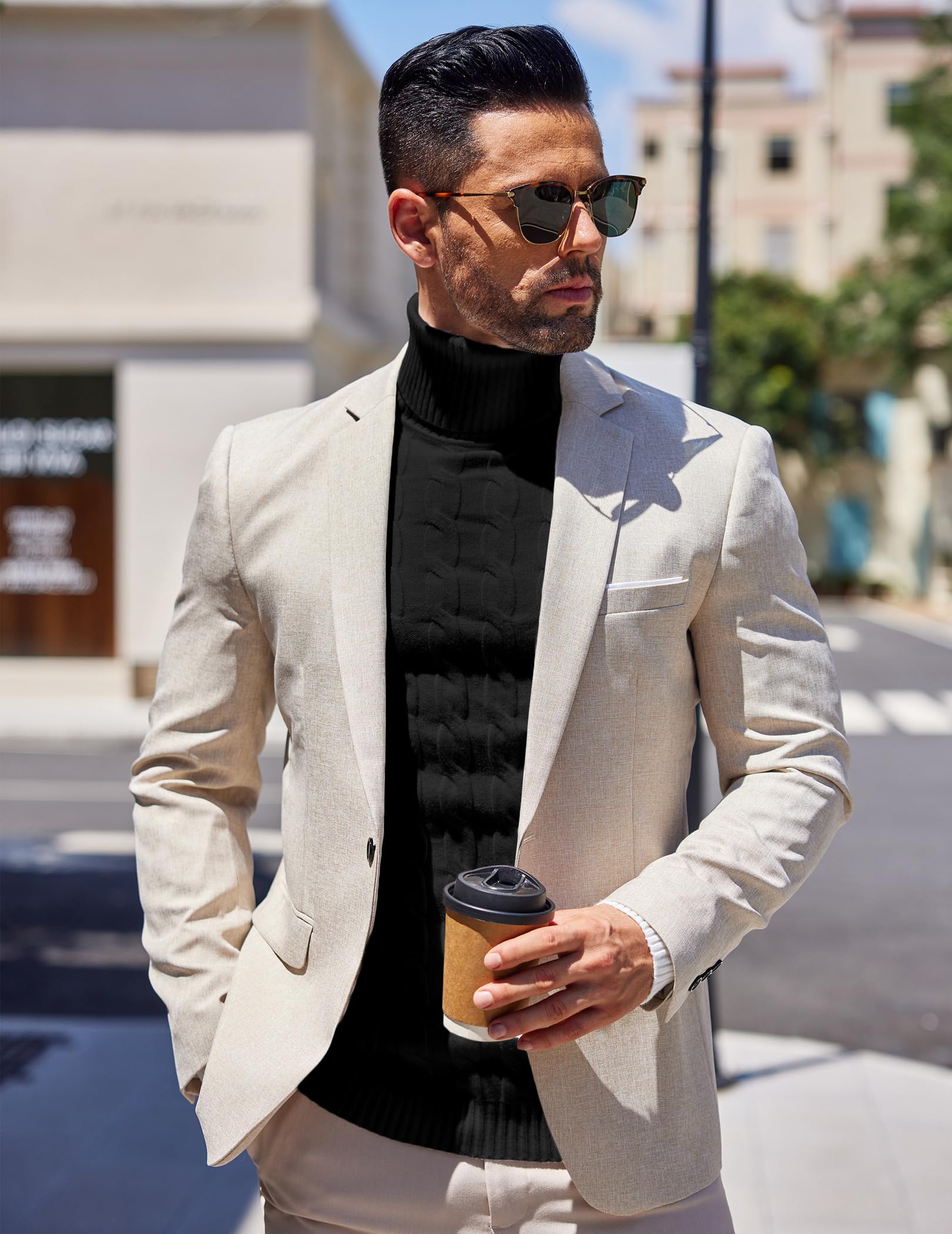 Coofandy Veste de sport décontractée pour homme, légère, à bouton unique