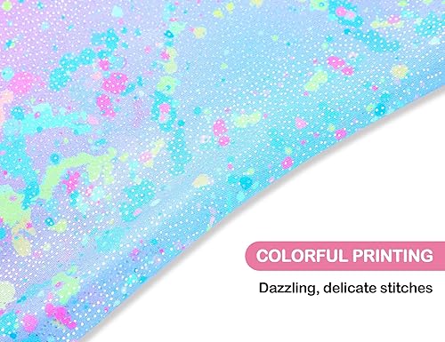 Miniatura 4 de Domusgo Leotardos de gimnasia para niñas, trajes de un solo pieza brillantes para hacer tumbling