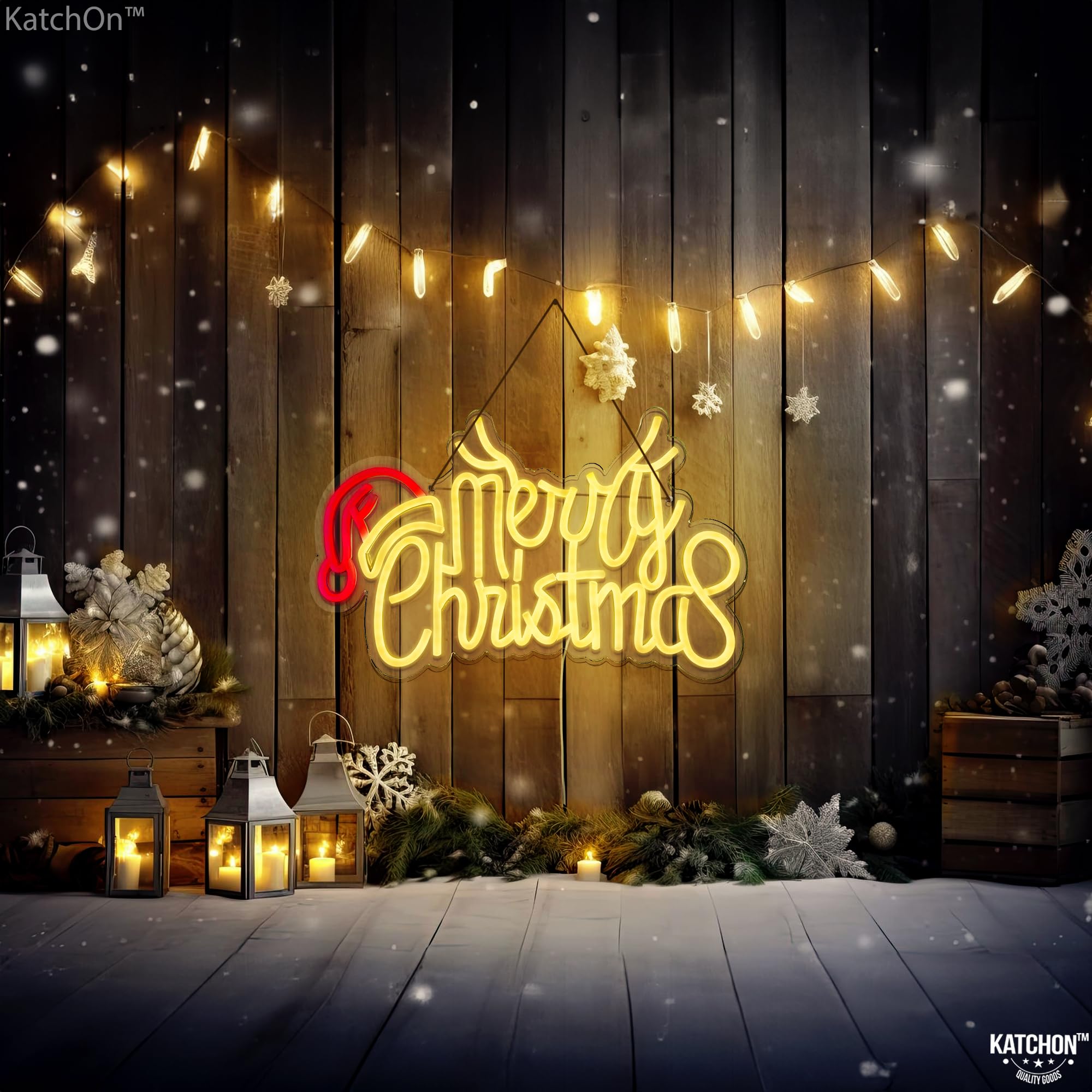 Décoration de Noël blanche avec bonnet
