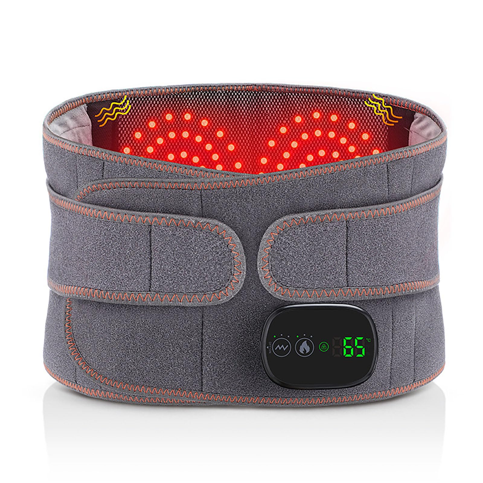 Cinturón de Masaje Lumbar con Calor,Cinturón Eléctrico Sin Cables para La Espalda con 3 Modos de Calefacción Rápida y Masaje, para Aliviar el Dolor de Espalda, Ciática