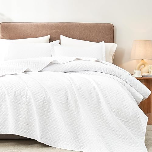 Miniatura 24 de Hansleep - Juego de edredón color teja tamaño King - Edredón de damasco ultrasónico para todas las estaciones, juego de ropa de cama de edredón